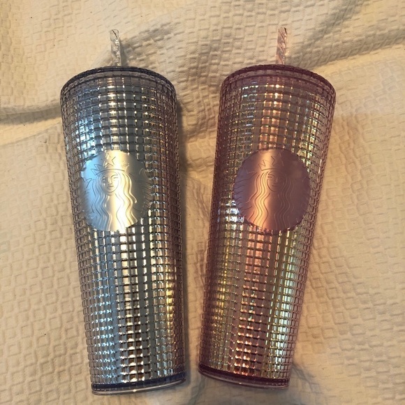 Starbucks Pink and Silver Disco Ball Tumbler - Picture 1 of 10